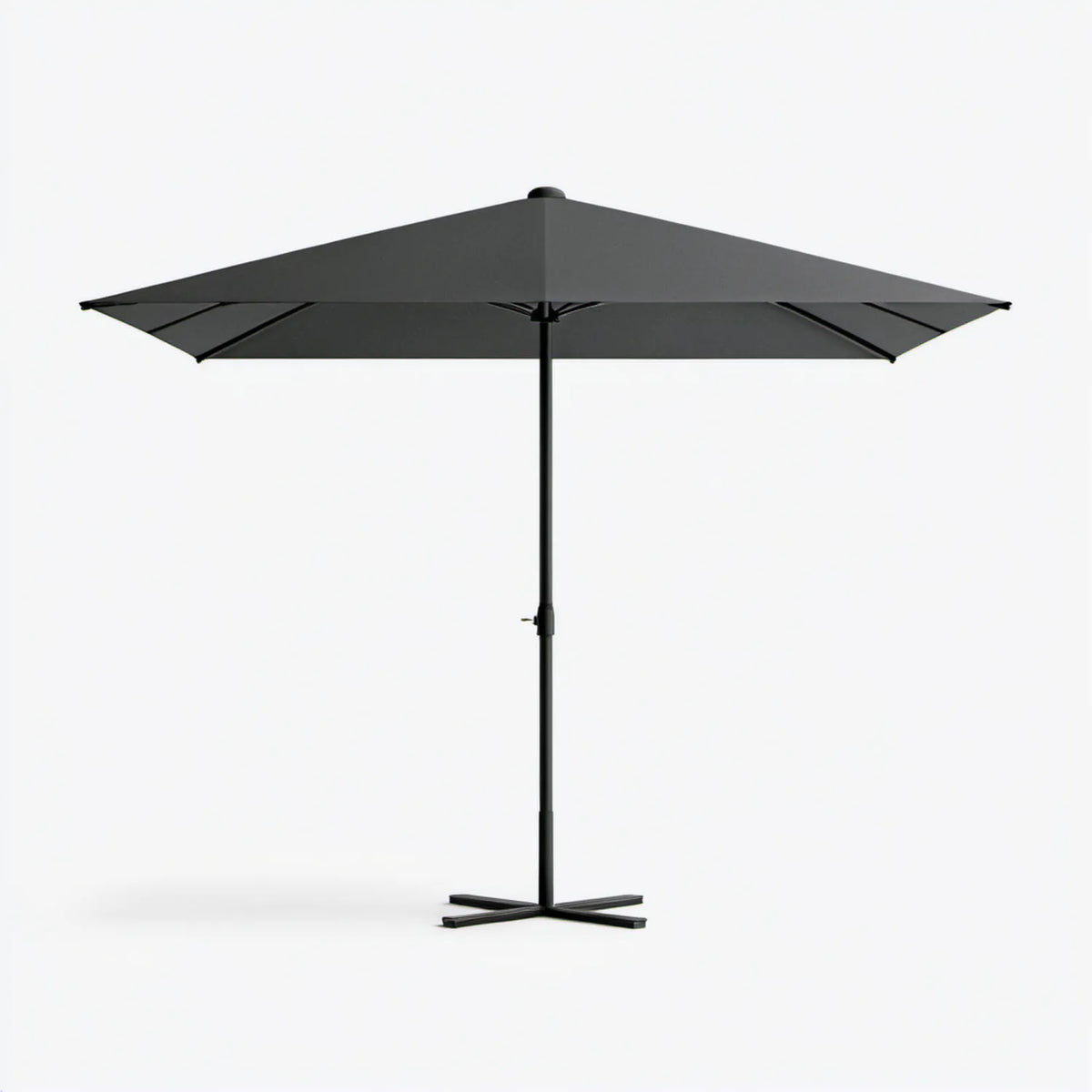 Czarny kwadratowy parasol ogrodowy 300 x 300 cm z regulacją wysokości