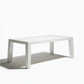 Biały stół prostokątny 140 x 80 x 75 cm z płyty MDF
