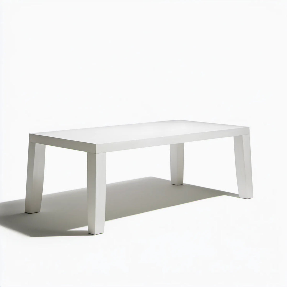 Biały stół prostokątny 140 x 80 x 75 cm z płyty MDF