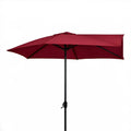 Prostokątny parasol ogrodowy bordowo-czarny 300 x 200 cm z korbką
