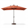 Kwadratowy parasol ogrodowy 300 × 300 cm z podwójnym daszkiem, terakotowy